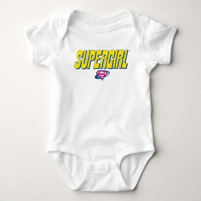 Supergirl Pop Logotyp T Shirt (Framsida)