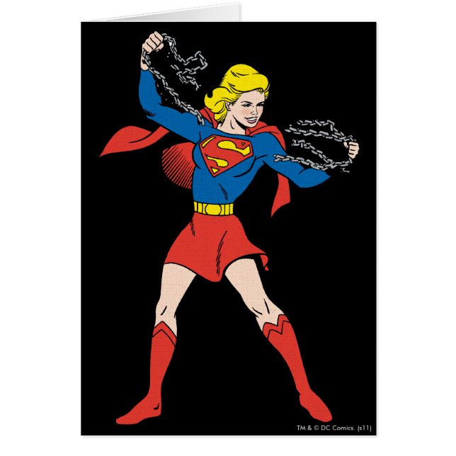 Supergirl Pose 10 Hälsningskort (Framsidan)