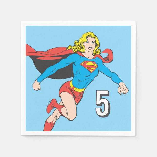 Supergirl Pose 1 Pappersservett (Framsidan)