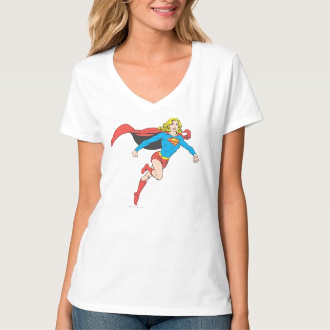 Supergirl Pose 1 T Shirt (Framsida)