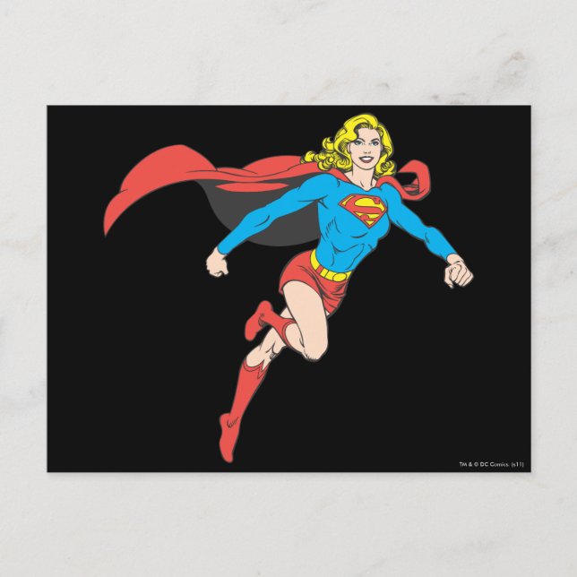 Supergirl Pose 1 Vykort (Framsida)
