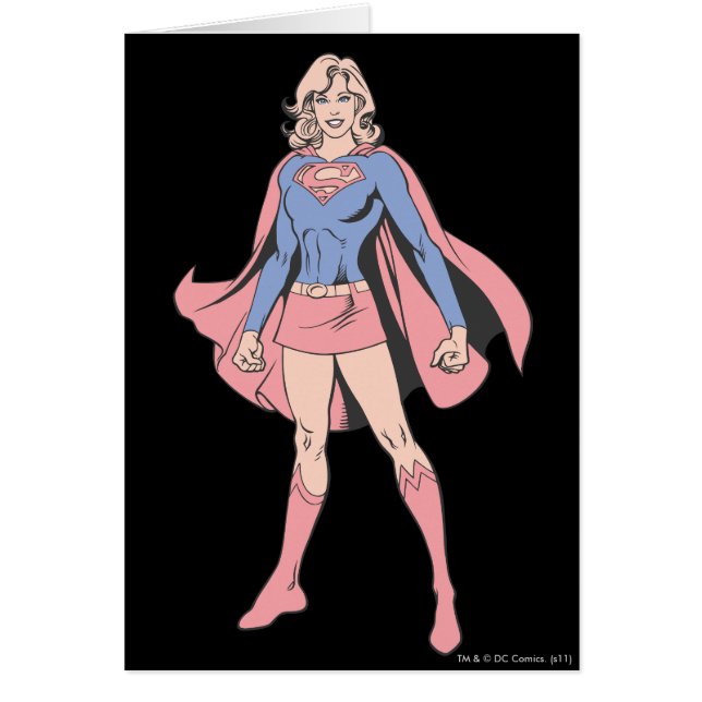 Supergirl Pose 3 Hälsningskort (Framsidan)