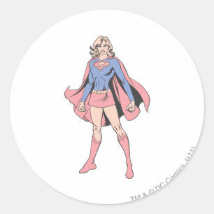 Supergirl Pose 3 Runt Klistermärke