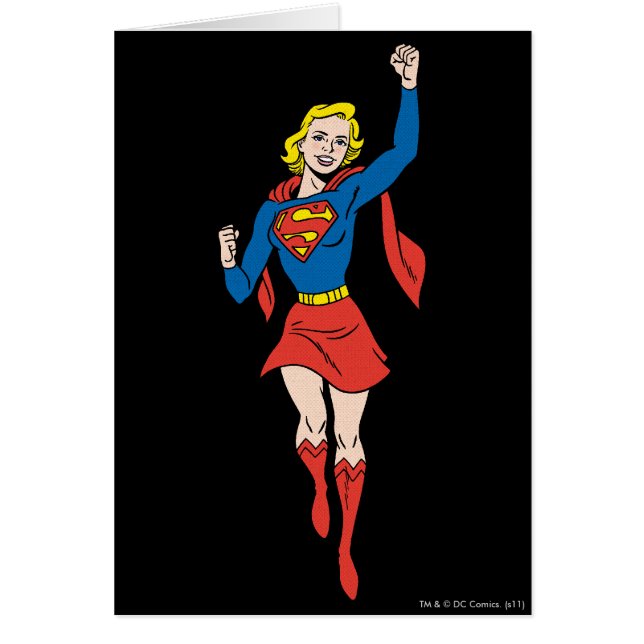 Supergirl Pose 4 Hälsningskort (Framsidan)
