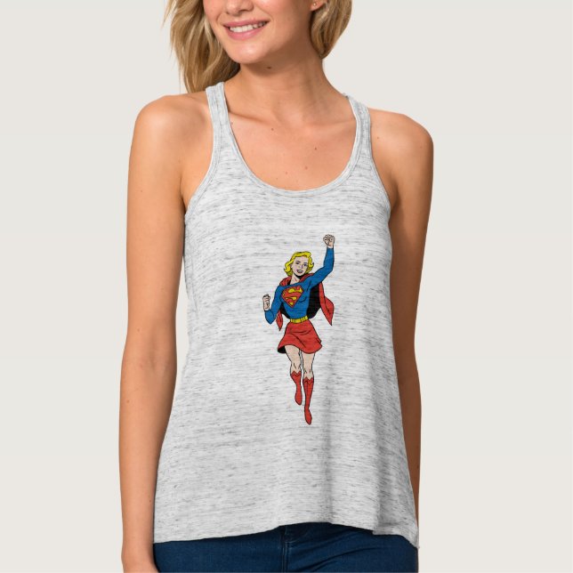 Supergirl Pose 4 Linne Med Racerback (Framsida)