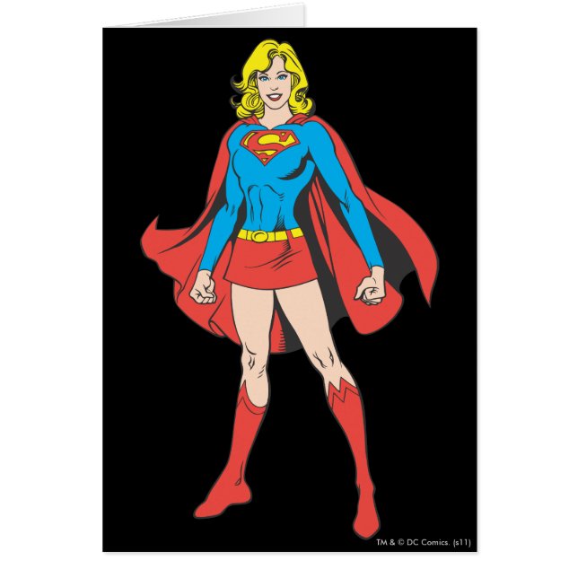 Supergirl Pose 5 Hälsningskort (Framsidan)