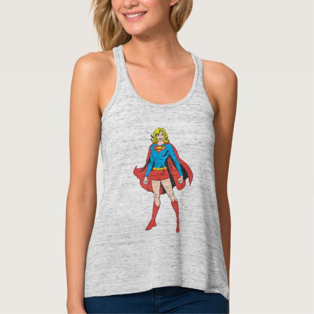 Supergirl Pose 5 Linne Med Racerback (Framsida)
