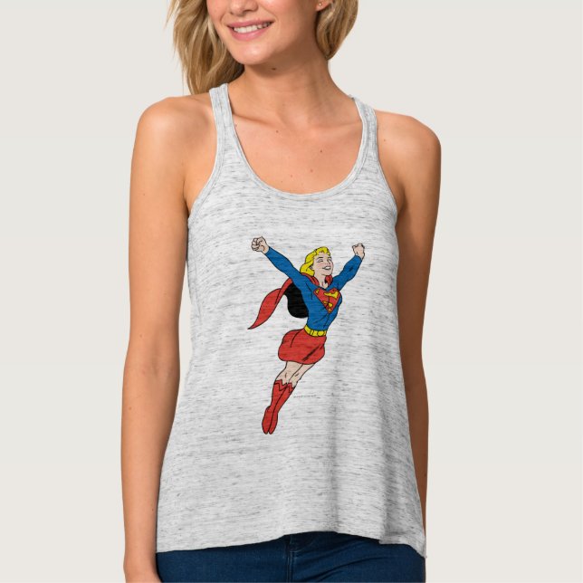 Supergirl Pose 6 Linne Med Racerback (Framsida)