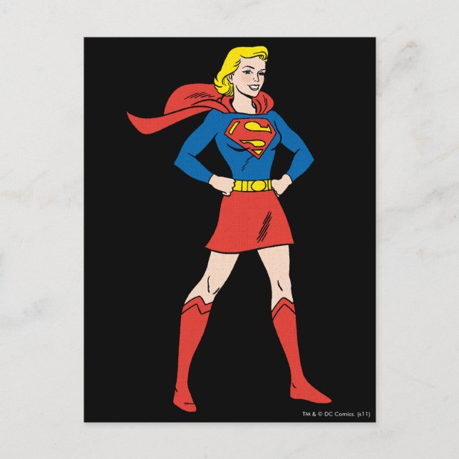 Supergirl Pose 7 Vykort (Framsida)