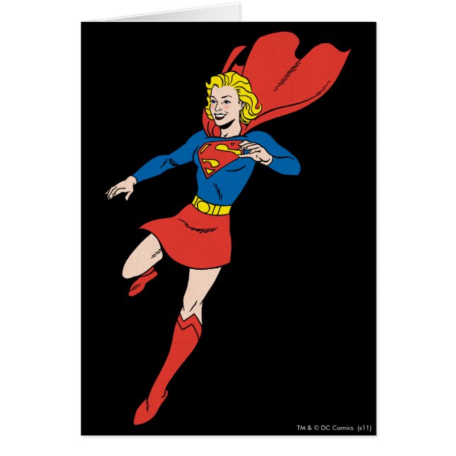 Supergirl Pose 8 Hälsningskort (Framsidan)