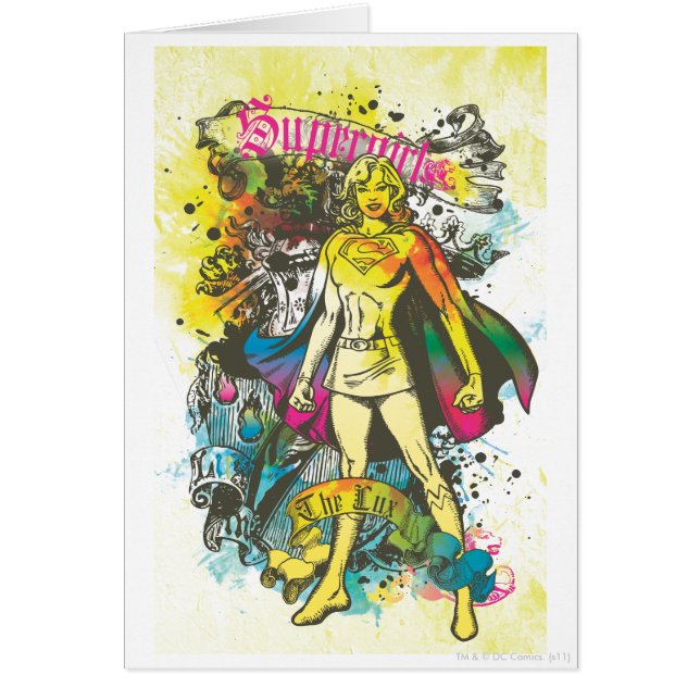 Supergirl Pose the Lux Hälsningskort (Framsidan)