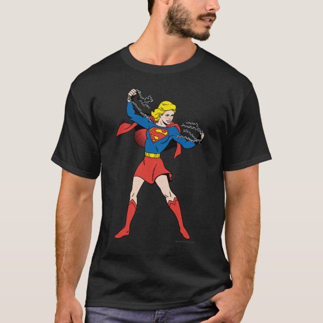 Supergirl poserar 10 t shirt (Framsida)