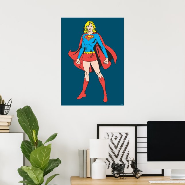 Supergirl Poserar Poster (Hemmakontoret)
