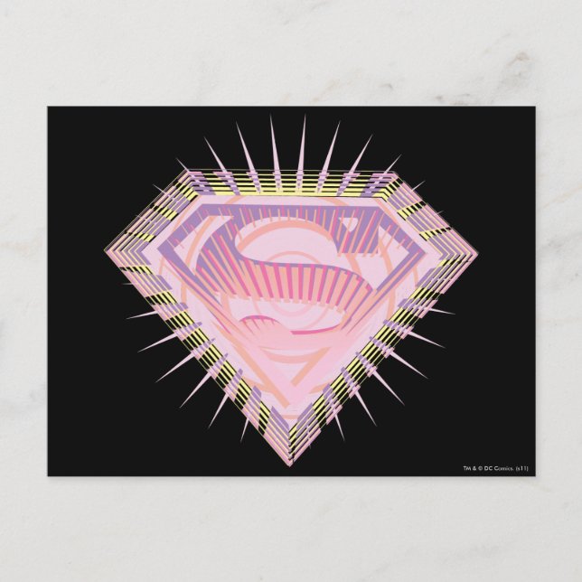 Supergirl Rad Logotyp Vykort (Framsida)