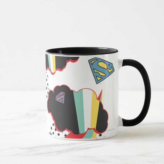 Supergirl Rainbow Cloud Mönster Mugg (Höger)