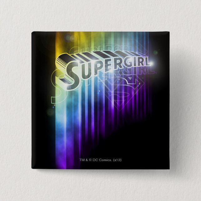 Supergirl Rainbow Knapp (Framsida)