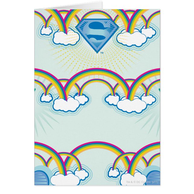 Supergirl Rainbow Mönster Hälsningskort (Framsidan)