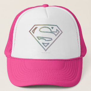 Supergirl Rainbow Outline Logotyp Keps