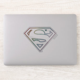 Supergirl Rainbow Outline Logotyp Klistermärken