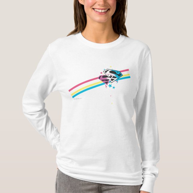 Supergirl Rainbow Rand Tröja (Framsida)