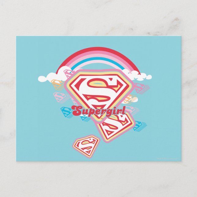 Supergirl Rainbow Vykort (Framsida)