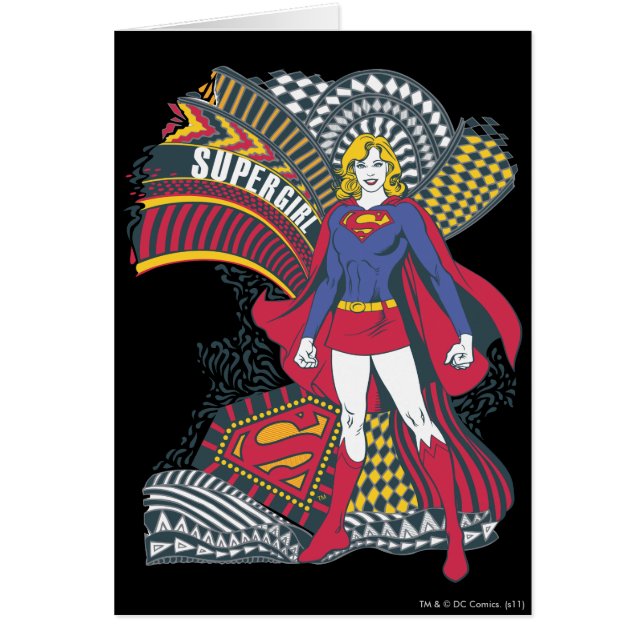 Supergirl Random World 1 Hälsningskort (Framsidan)