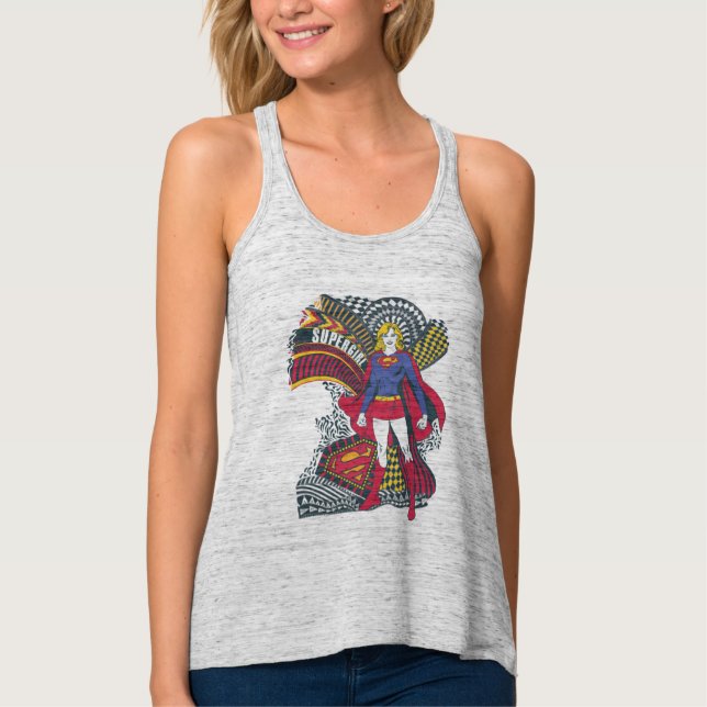 Supergirl Random World 1 Linne Med Racerback (Framsida)