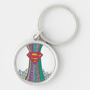 Supergirl Random World 4 Rund Silverfärgad Nyckelring