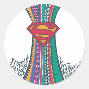 Supergirl Random World 4 Runt Klistermärke