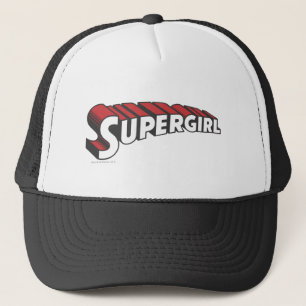 Supergirl Red and White Logotyp Keps