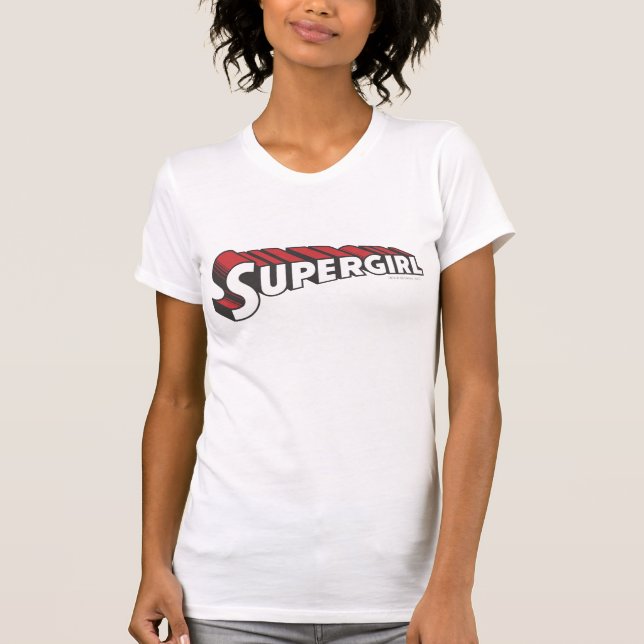 Supergirl Red and White Logotyp Tee (Framsida)