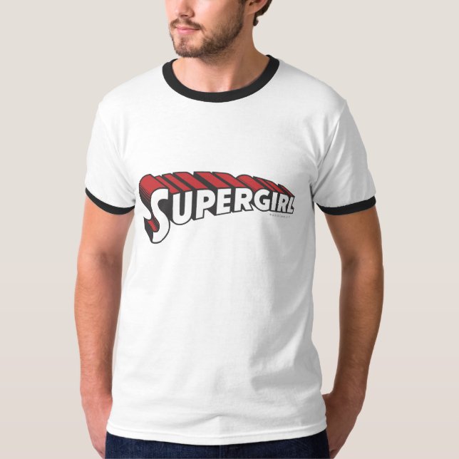 Supergirl Red and White Logotyp Tröja (Framsida)