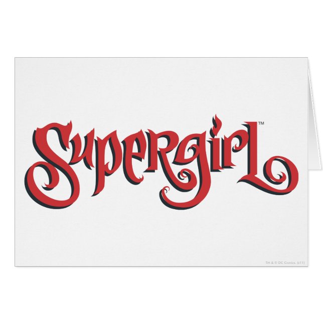 Supergirl Red Logotyp Hälsningskort (Framsidan Horizontal)