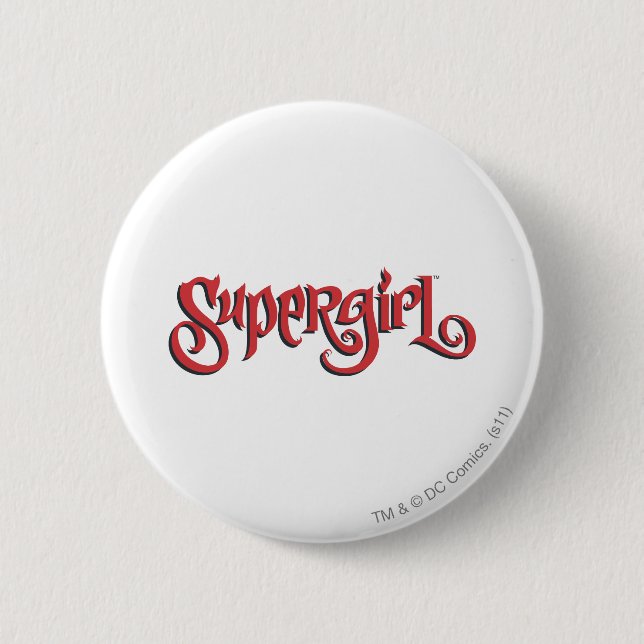 Supergirl Red Logotyp Knapp (Framsida)