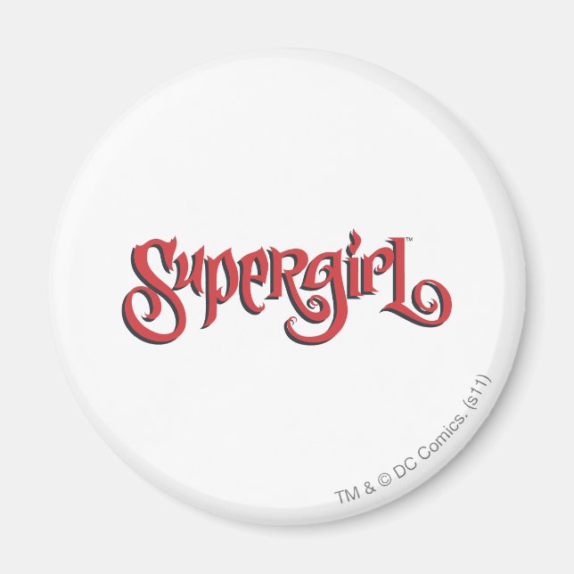 Supergirl Red Logotyp Magnet (Framsidan)