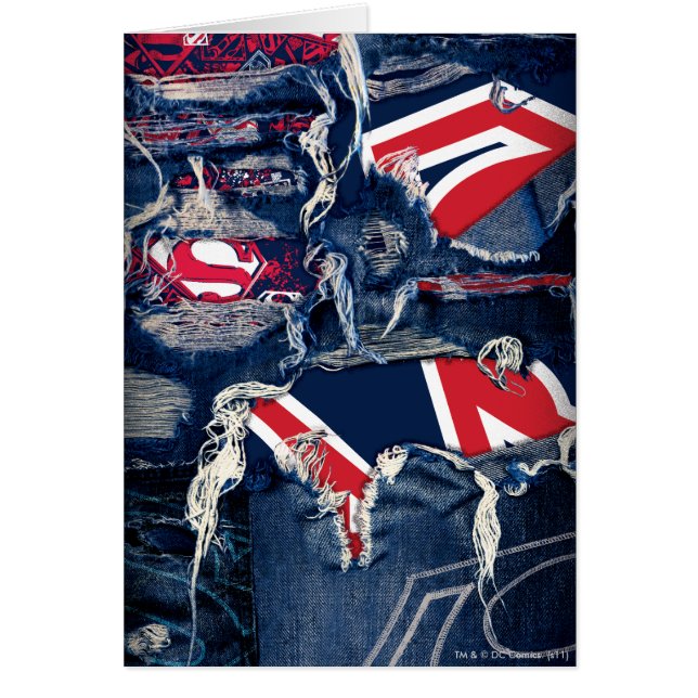 Supergirl Red, White & Blue Hälsningskort (Framsidan)