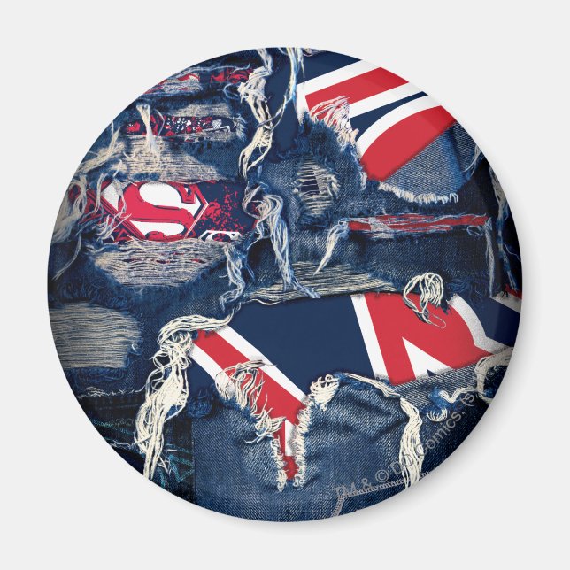 Supergirl Red, White & Blue Magnet (Framsidan)