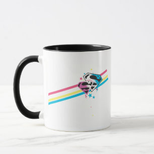 Supergirl regnbågerandar mugg