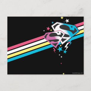 Supergirl regnbågerandar vykort