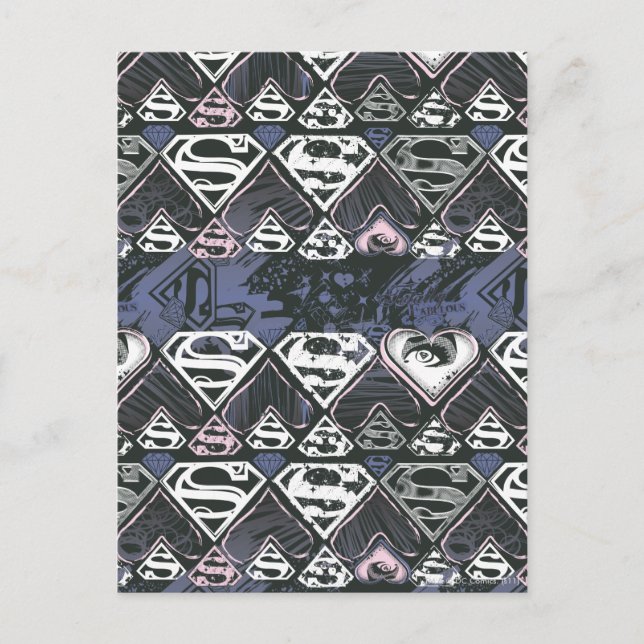 Supergirl Repeat S Mönster Vykort (Framsida)