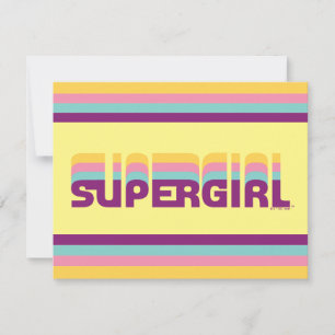 Supergirl Retro Colorshift Graphic Anteckningskort