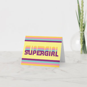 Supergirl Retro Colorshift Graphic Anteckningskort