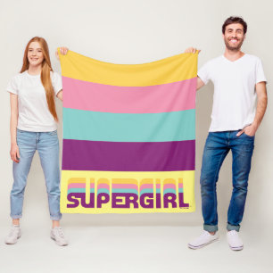Supergirl Retro Colorshift Graphic Fleecefilt