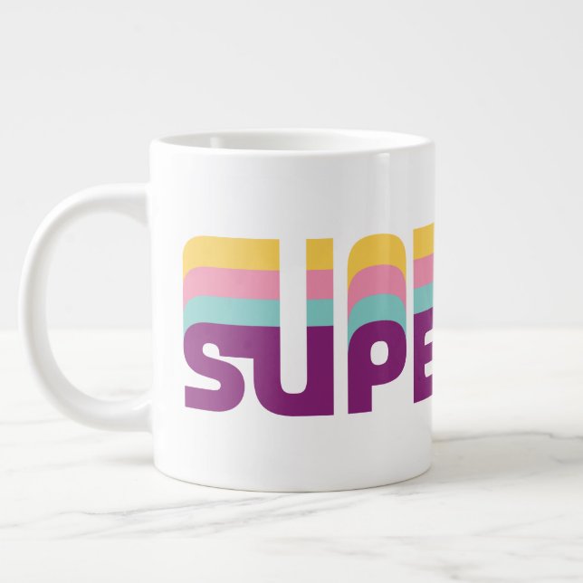 Supergirl Retro Colorshift Graphic Jumbo Mugg (Vänster)