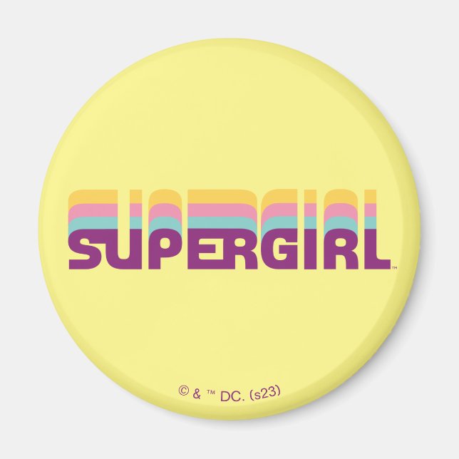 Supergirl Retro Colorshift Graphic Magnet (Framsidan)