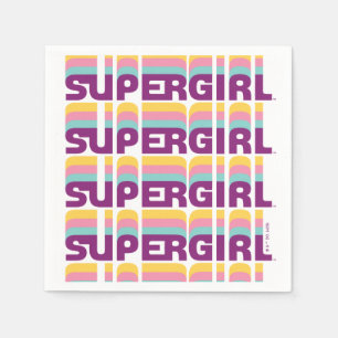 Supergirl Retro Colorshift Graphic Pappersservett