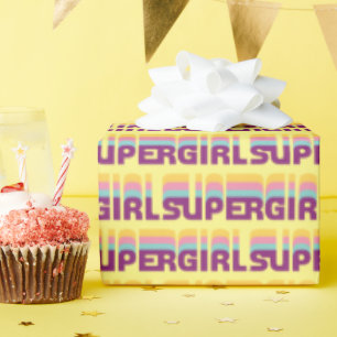 Supergirl Retro Colorshift Graphic Presentpapper