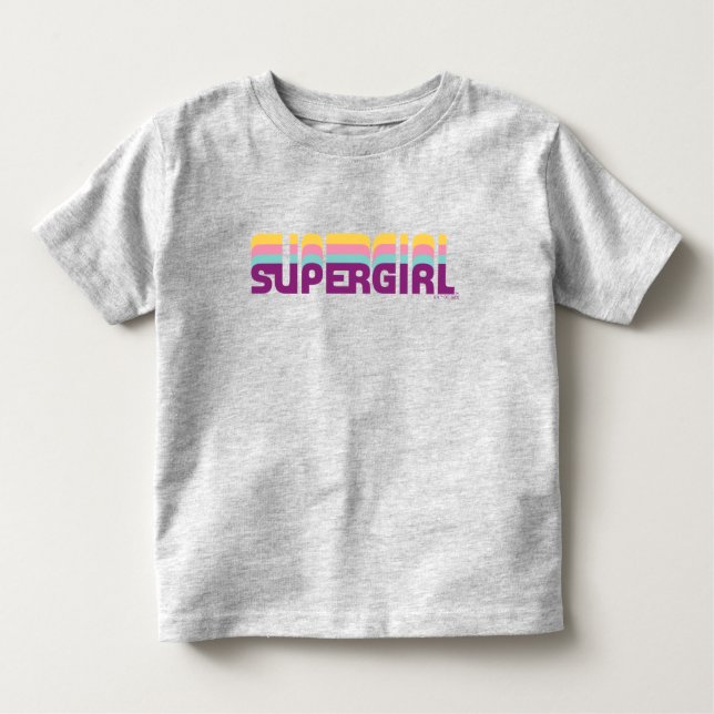 Supergirl Retro Colorshift Graphic T Shirt (Framsida)