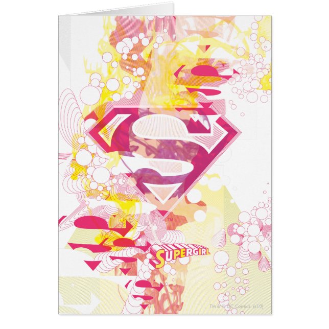 Supergirl Retro-Logotyp Hälsningskort (Framsidan)