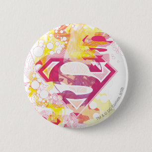 Supergirl Retro-Logotyp Knapp